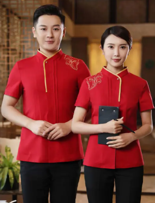 工作服，酒店工作服，紅色酒店工作服，工作服制服